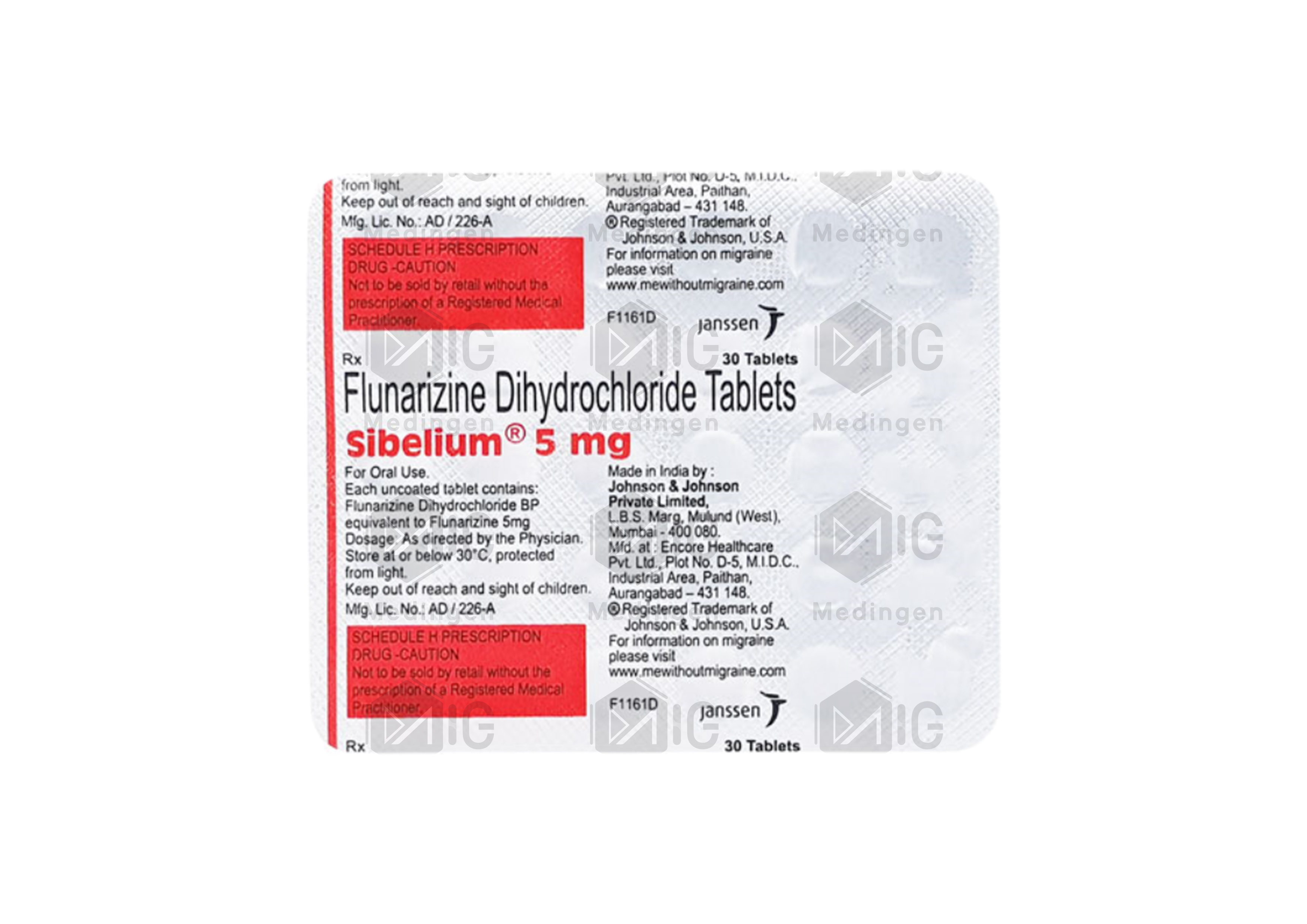 SIBELIUM 5MG